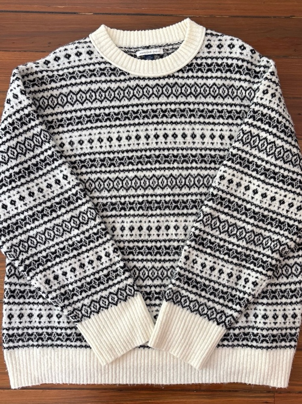 American Eagle Fair Isle Crewneck Sweater